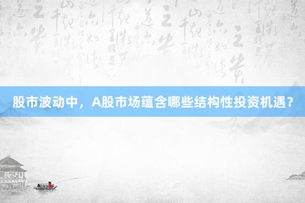 股市波动中，A股市场蕴含哪些结构性投资机遇？