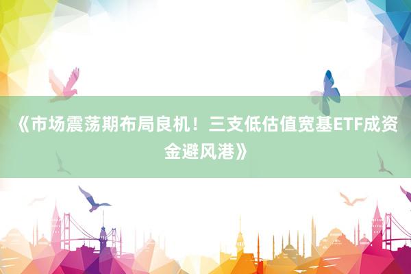 《市场震荡期布局良机！三支低估值宽基ETF成资金避风港》