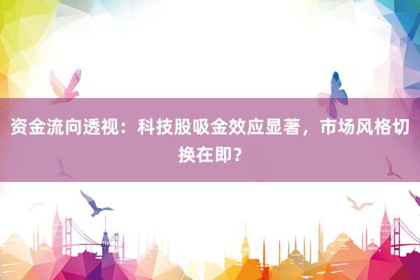 资金流向透视：科技股吸金效应显著，市场风格切换在即？